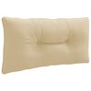vidaXL Rugkussen PUTTEN 100% Polyester Beige 80 x 40 x 10 cm