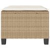 vidaXL 3-delige Bistroset met kussens poly rattan beige