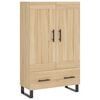 vidaXL Hoge kast 69,5x31x115 cm bewerkt hout sonoma eikenkleurig