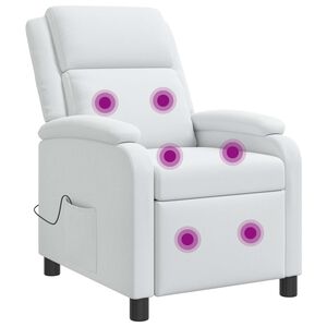 vidaXL Massage Recliner Wit Stof