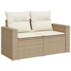 vidaXL Tuin Sofa Set met kussen met opslag 9 pcs beige en cr&egrave;mekleurig