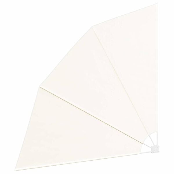 vidaXL Balkonscherm inklapbaar 210x210 cm cr&egrave;me