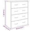 vidaXL Dressoir met 4 lades 60x30,5x71 cm bruineiken