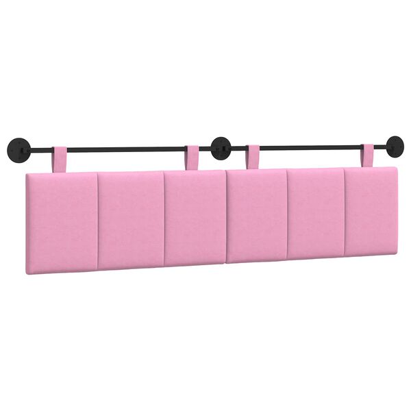 vidaXL Hangend Hoofdeinde Wandgemonteerd Roze 170 x 55 x 5 cm Stof