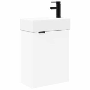 vidaXL Badkamermeubel met kraan Wit 45,5 x 22,5 x 84 cm