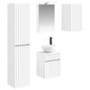 vidaXL Badkamerkastenset 5 pcs Wit 40 x 10,5 x 60,5 cm Bewerkt hout