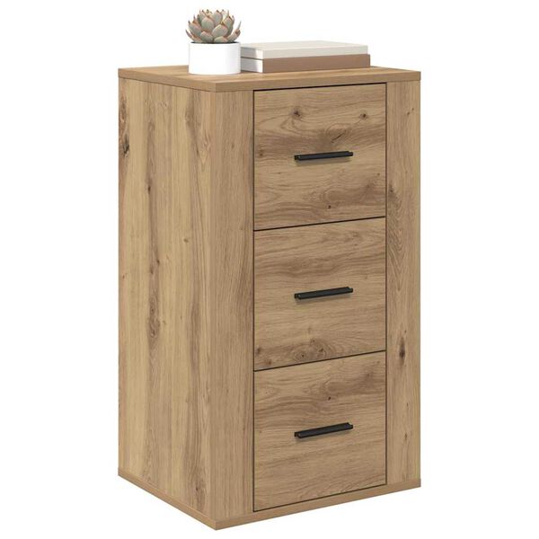 vidaXL Dressoir met lade Artisan Eiken 40 x 33 x 70 cm Bewerkt hout