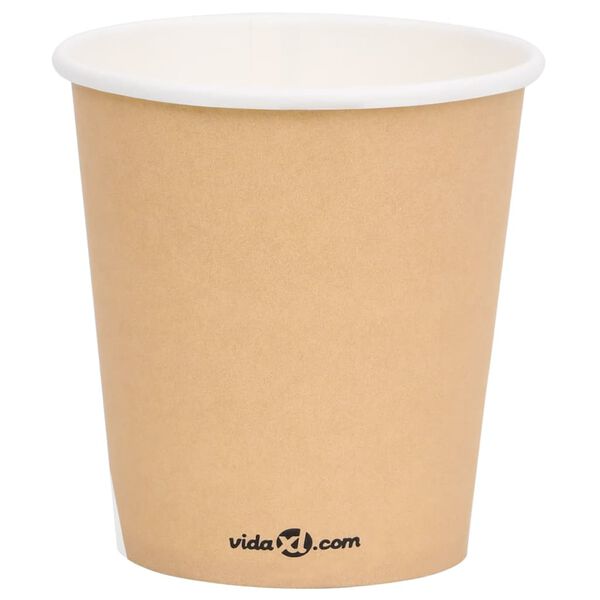 vidaXL 100 st Koffiebekers 1000 ml papier bruin