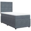 vidaXL Boxspring met matras fluweel donkergrijs 100x200 cm