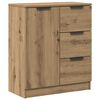 vidaXL Dressoir 60x30x70 cm bewerkt hout artisan eikenkleurig