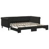 vidaXL Slaapbank met onderschuifbed 100x200 cm fluweel zwart