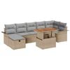 vidaXL Tuinbankenset 8 st Beige poly rattan