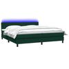 vidaXL Boxspring met matras en LED fluweel donkergroen 200x210 cm