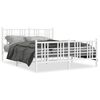 vidaXL Bedframe met hoofd- en voeteneinde metaal wit 150x200 cm