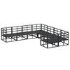 vidaXL Tuinbankenset met kussen 8 pcs Zwart Staal