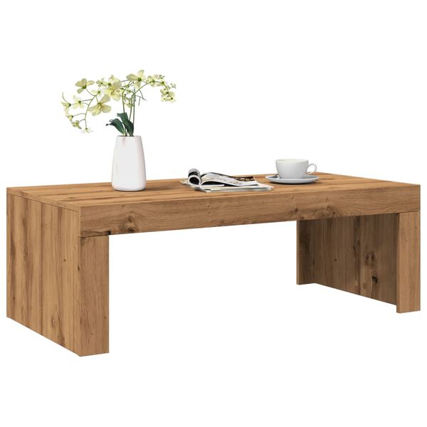 vidaXL Salontafel 102x50x35 cm bewerkt hout artisanaal eikenkleurig