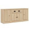 vidaXL Dressoirs 3 st bewerkt hout sonoma eiken