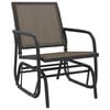 vidaXL Schuifstoel voor tuin 61x76x87 cm textileen staal bruin