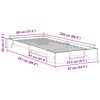 vidaXL Bedframe Bruin 80 x 220 cm Massief grenenhout
