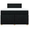 vidaXL Boxspring met matras stof zwart 120x190 cm