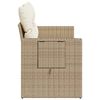 vidaXL Tuinbank 2-zits met kussens poly rattan beige