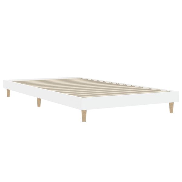 vidaXL Bedframe bewerkt hout wit 90x190 cm