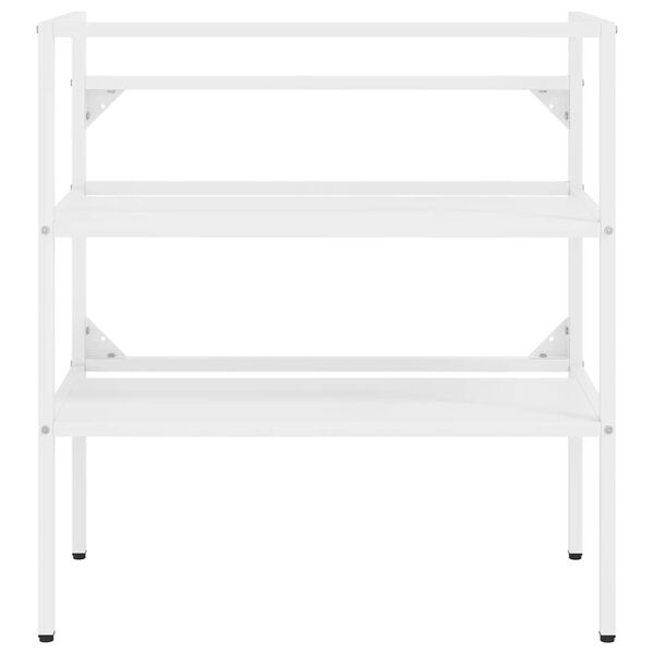 vidaXL Wastafelframe 79x38x83 cm ijzer wit