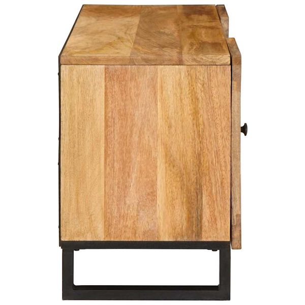 vidaXL TV-kast met plank Bruin 105 x 33 x 46 cm Massief Mango Hout