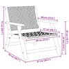 vidaXL Tuinstoelen met Tafel 3 pcs Zwart en Wit Massief Acaciahout