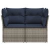vidaXL | Tuin Sofa | met kussen Grijs 124 x 62 x 69cm poly rattan