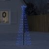 vidaXL LED-kerstboom met spikes 220 LEDs 180 cm blauw