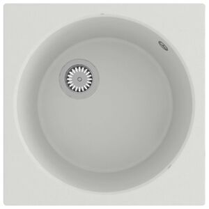 vidaXL Keukenwasbak Wit 48 x 48 x 20.5 cm Graniet