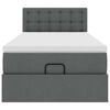 vidaXL Ottoman bed met matras en LED's 100x200cm stof donkergrijs
