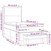 vidaXL Boxspring met matras stof donkerbruin 90x190 cm