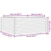 vidaXL Plantenbak 110x110x49,5 cm massief grenenhout wit