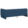 vidaXL Hoekbedframe met matras met hoofdeinde Blauw 100 x 200 cm Stof