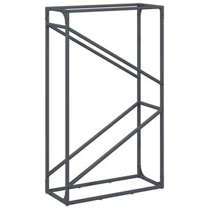 vidaXL Brandhoutrek 60x25x100 cm koudgewalst staal antracietkleurig