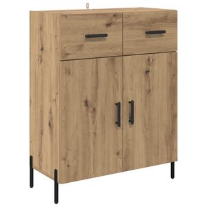 vidaXL Dressoir Artisan Eiken 69,5 x 34 x 90 cm Bewerkt hout