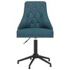 vidaXL Eetkamerstoelen draaibaar 4 st fluweel blauw