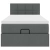 vidaXL Ottoman bed met matras en LED's 100x200cm stof donkergrijs