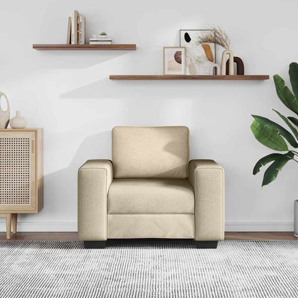 vidaXL Sofastoel Crème 60 cm Stof