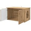 vidaXL Kattenhuis Ambachtelijk eiken 85 x 55 x 50,5 cm Bewerkt hout