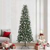 vidaXL Kunstkerstboom met 300 LED Groen 240 cm PVC en Plastic en Staal