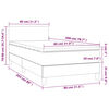 vidaXL Boxspring met matras en LED fluweel roze 80x200 cm