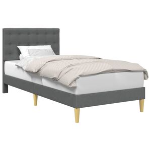 vidaXL Bedframe met hoofdeinde Donkergrijs 80 x 200 cm Stof