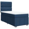 vidaXL Boxspring met matras stof blauw 100x200 cm