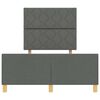 vidaXL Bedframe met hoofdeinde Donkergrijs 120 x 190 cm Stof