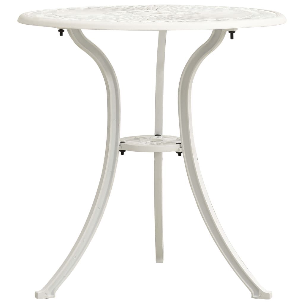 vidaxl vidaXL Tuintafel 62x62x65 cm gietaluminium wit