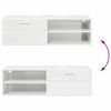 vidaXL Houten Kast Hoogglans wit 100,5 x 39 x 30 cm Bewerkt hout