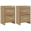 vidaXL Nachtkastjes 2 st Artisanaal eiken 40 x 30 x 60 cm Bewerkt hout